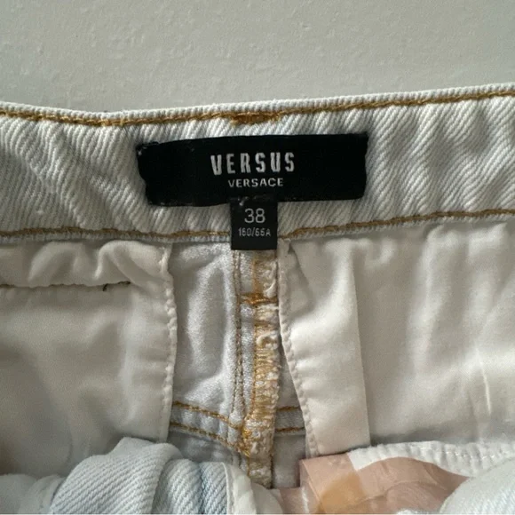 Versace Versus Denim 38 Mini Skirt Jeans Glam Party Club 38 - Picture 2 of 4